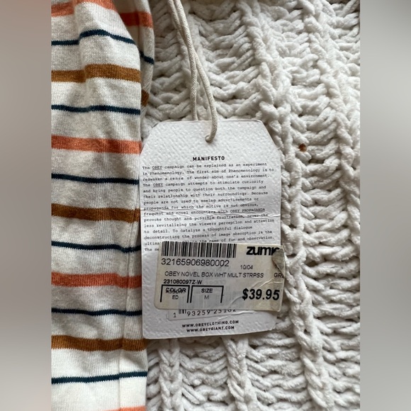 OBEY Women’s Striped T-Shirt - Picture 3 of 3